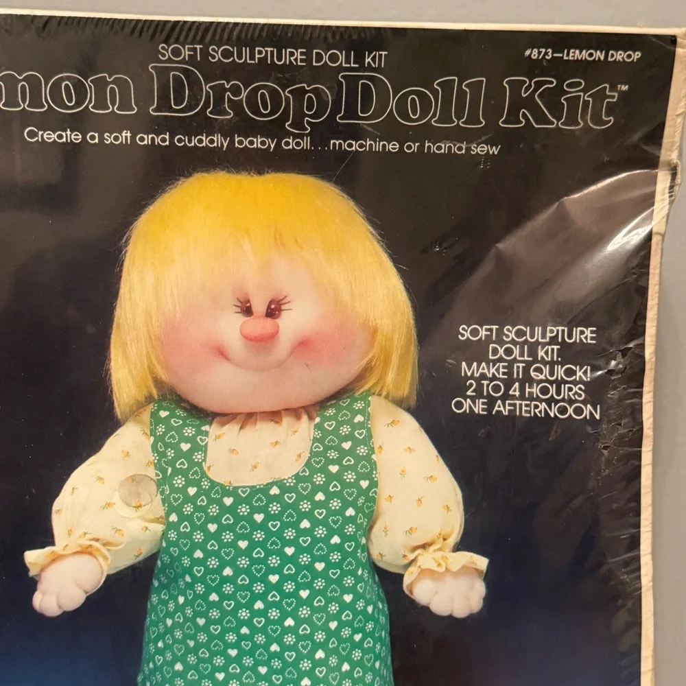 Lemon Drop Doll Kit #873 YKI Valiant‎ Crafts Soft Sculpture Craft Kit USA